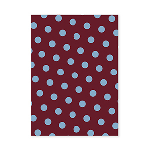 BY31&reg; Cartes &agrave; bijoux &agrave; pois Rouge acajou-bleu clair
