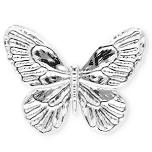 Broches accroche-regard en acier inox papillon Argent&eacute;