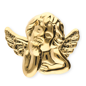 Broches accroche-regard en acier inox ange Dor&eacute;