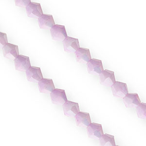 Perles &agrave; facettes bicone 6&nbsp;mm Lilas-AB coating