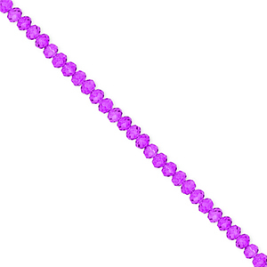 Perles &agrave; facettes 3x2&nbsp;mm disque Heishi Violet raisin