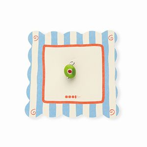 BY31&reg; Breloques en laiton Eco-brass avec &eacute;maill&eacute;e olive Argent&eacute;-verte olive-rouge
