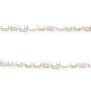 TQ Perles d'eau douce nugget Blanc naturel