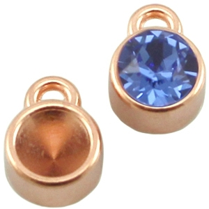 Sertis en m&eacute;tal DQ 1 anneau pour chaton SS29 dor&eacute; ros&eacute;