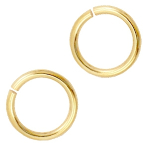 Appr&ecirc;ts en m&eacute;tal DQ anneau bris&eacute; 8mm Dor&eacute; 