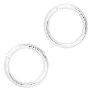 Anneau bris&eacute; DQ 6mm Argent&eacute;