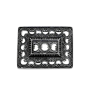 Breloques en m&eacute;tal TQ rectangle style Boho argent&eacute; antique