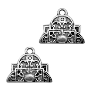 Breloques en m&eacute;tal TQ triangle style Boho argent&eacute; antique