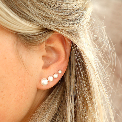 Comment pr&eacute;senter des boucles d'oreilles en acier inoxydable et perles d'eau douce?