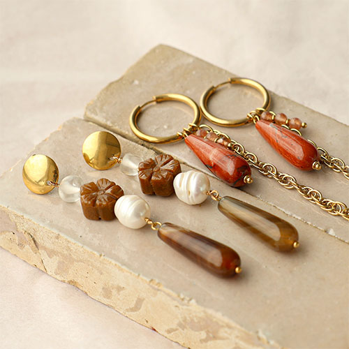Comment cr&eacute;er des boucles d'oreilles tendance avec des perles en pierre naturelle?