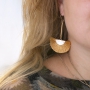 Boucles d'oreilles &agrave; franges avec pompons color&eacute;s