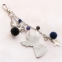 Magnifiques porte-cl&eacute;s en cuir DQ et en simili cuir avec anges et &eacute;toiles