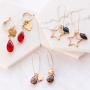 Boucles d&rsquo;oreilles fantaisies en Crystal Glass et m&eacute;tal DQ