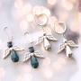 Petites anges en perles &agrave; facettes goutte + ailes en m&eacute;tal ! 