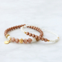 Magnifiques boucles d&rsquo;oreilles et bracelets dans des couleurs chaudes des perles Polaris Elements