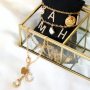 Inspiration avec les nouvelles breloques alphabet strass + cartes &agrave; bijoux !