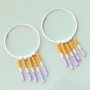 Vous pouvez confectionner ces magnifiques boucles d&rsquo;oreilles et bracelets avec Miyuki : 
