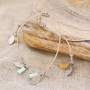 Vous allez pouvoir confectionner ces bijoux avec les nouvelles perles coquillage Cauri en r&eacute;sine :
