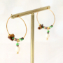 Confection de colliers avec des perles de rocailles en verre et des perles et breloques en acier inox : 