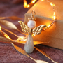 Ces boucles d&rsquo;oreilles d&rsquo;hiver et ces anges peuvent &ecirc;tre confectionn&eacute;s avec des perles goutte Polaris Elements et des perles &agrave; facettes :