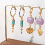 Vous pouvez fabriquer ces bijoux avec des pendentifs et connecteurs en pierre naturelle : 