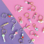 Cr&eacute;ez des bijoux &agrave; la mode avec diverses perles acryliques et les clous &agrave; t&ecirc;te plate arc-en-ciel en m&eacute;tal DQ 