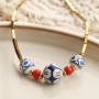 Inspiration pour la confection de bijoux exclusifs avec les perles en c&eacute;ramique peintes &agrave; la main