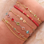 Inspiration pour notre jaseron avec du verre crystal glas et nos boucles d&rsquo;oreilles en laiton