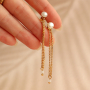 Mix and match des clous d'oreilles en acier inoxydable et perle 