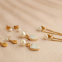 Mix and match des clous d'oreilles en acier inoxydable et perle 
