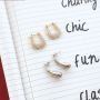 Inspiration bijou avec des boucles d'oreilles en acier inoxydable
