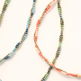 Nouveau! Collier en perles &agrave; facettes et cr&eacute;oles en c&oelig;urs