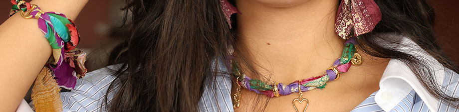 Nouveaux rubans en sari de soie dans de belles couleurs!